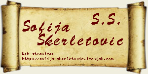 Sofija Skerletović vizit kartica